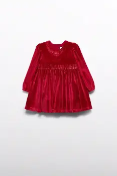 Abel&Lula rochie de catifea pentru bebelusi culoarea rosu, mini, evazati, 5508 imagine