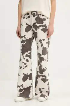 Abercrombie & Fitch blugi din bumbac medium waist, KI155-5526 imagine