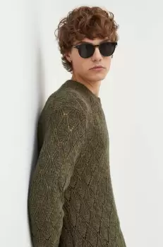 Abercrombie & Fitch bluza barbati, culoarea verde, light imagine