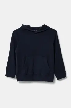 Abercrombie & Fitch bluza copii culoarea albastru marin, cu gluga, neted, KI224-4112 imagine