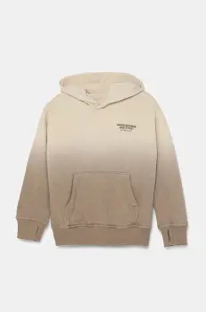 Abercrombie & Fitch bluza copii culoarea bej, cu gluga, modelator, KI222-4127 imagine