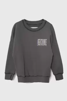 Abercrombie & Fitch bluza copii culoarea gri, cu imprimeu imagine
