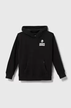 Abercrombie & Fitch bluza copii culoarea negru, cu gluga, cu imprimeu imagine