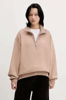 Abercrombie & Fitch bluza culoarea bej, uni, KI152-5418-420 imagine