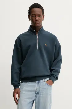 Abercrombie & Fitch bluza culoarea bleumarin, uni, KI122-5541-200 imagine