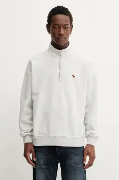 Abercrombie & Fitch bluza culoarea gri, melanj, KI122-5541-112 imagine