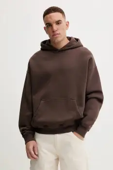 Abercrombie & Fitch bluza culoarea maro, cu gluga, uni, KI122-5453-530 imagine