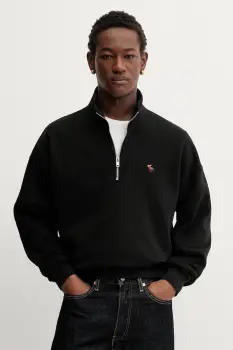 Abercrombie & Fitch bluza culoarea negru, uni, KI122-5541-900 imagine