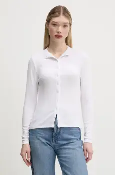 Abercrombie & Fitch bluza femei, culoarea alb, neted, KI139-5202 imagine