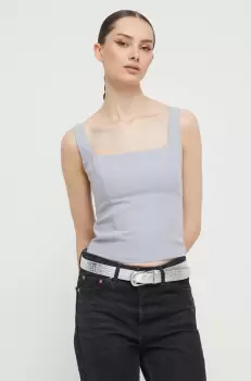 Abercrombie & Fitch bluza femei, culoarea gri, neted imagine