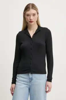 Abercrombie & Fitch bluza femei, culoarea negru, neted, KI139-5202 imagine