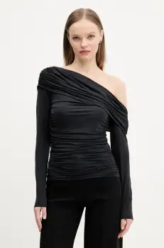 Abercrombie & Fitch bluza femei, culoarea negru, neted, KI139-5204 imagine