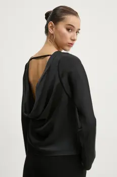 Abercrombie & Fitch bluza femei, culoarea negru, uni, KI140-4565 imagine