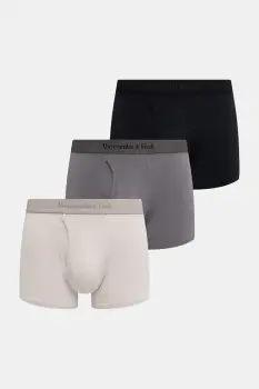 Abercrombie & Fitch boxeri 3-pack culoarea gri, KI114-4032-130 imagine