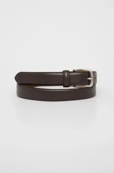 Abercrombie & Fitch curea de piele barbati, culoarea maro, KI112-5003 imagine