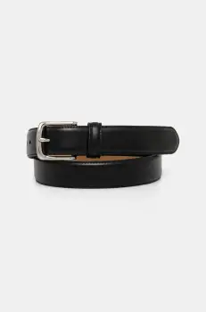 Abercrombie & Fitch curea de piele barbati, culoarea negru, KI112-5002 imagine