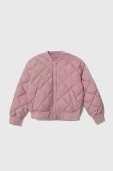 Abercrombie & Fitch geaca bomber pentru copii culoarea roz imagine