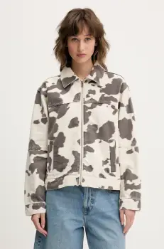 Abercrombie & Fitch geaca din denim culoarea bej, de tranzitie, KI144-5121 imagine