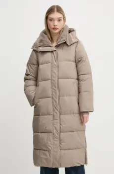 Abercrombie & Fitch geaca femei, culoarea bej, de iarna, KI144-4256 imagine