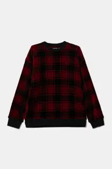 Abercrombie & Fitch hanorac pijama pentru copii culoarea rosu, cu imprimeu, KI213-4030 imagine