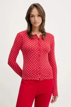 Abercrombie & Fitch longsleeve de pijama culoarea rosu, KI146-5107-500 imagine