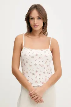 Abercrombie & Fitch maiou de pijama culoarea bej, KI146-5105-110 imagine