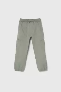 Abercrombie & Fitch pantaloni copii culoarea verde, neted imagine