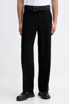Abercrombie & Fitch pantaloni culoarea negru, drept, KI130-5124-900 imagine