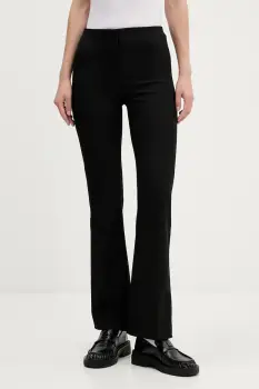 Abercrombie & Fitch pantaloni culoarea negru, evazati, medium waist, KI156-5455-900 imagine