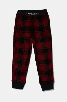 Abercrombie & Fitch pantaloni de pijama copii culoarea rosu, cu imprimeu, KI213-4031 imagine