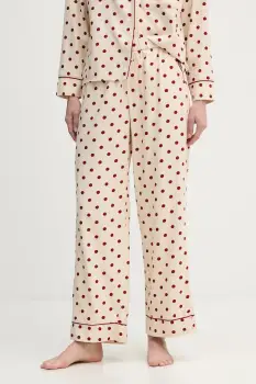 Abercrombie & Fitch pantaloni de pijama culoarea bej, KI146-5134-606 imagine