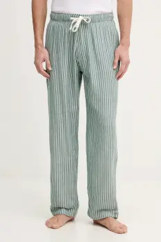 Abercrombie & Fitch pantaloni de pijama culoarea verde, cu imprimeu, KI113-5006-304 imagine