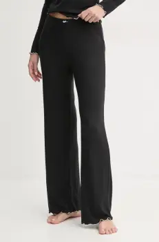 Abercrombie & Fitch pantaloni de pijama femei, culoarea negru, KI146-4085 imagine