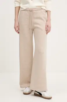 Abercrombie & Fitch pantaloni de trening femei, culoarea bej, neted, KI147-5036 imagine