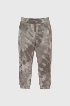 Abercrombie & Fitch pantaloni de trening pentru copii culoarea bej, modelator imagine