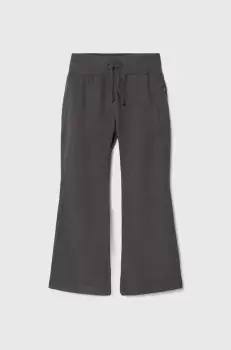 Abercrombie & Fitch pantaloni de trening pentru copii culoarea gri, neted imagine