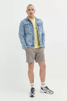 Abercrombie & Fitch pantaloni scurti barbati, culoarea gri imagine