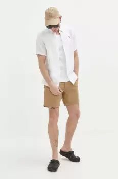 Abercrombie & Fitch pantaloni scurti barbati, culoarea maro imagine