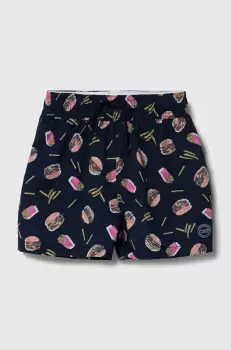 Abercrombie & Fitch pantaloni scurti de baie copii culoarea albastru marin imagine