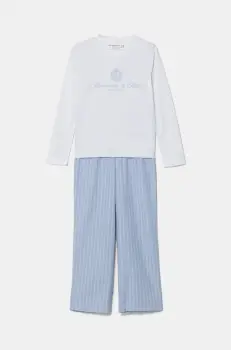 Abercrombie & Fitch pijama copii culoarea alb, modelator, KI246-4007 imagine