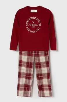 Abercrombie & Fitch pijama copii culoarea roz, modelator imagine