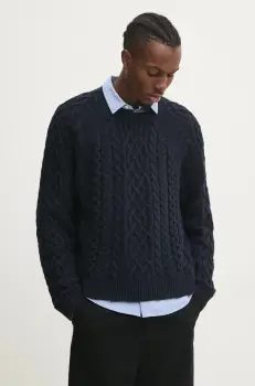 Abercrombie & Fitch pulover barbati, culoarea albastru marin, KI120-4189 imagine