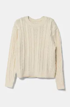 Abercrombie & Fitch pulover copii culoarea bej, KI220-4018 imagine