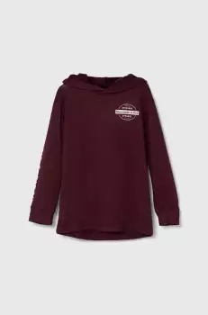 Abercrombie & Fitch pulover copii culoarea bordo, light imagine