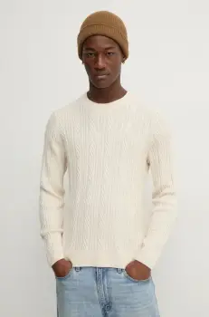 Abercrombie & Fitch pulover din amestec de lana barbati, culoarea bej, light, KI120-4197 imagine