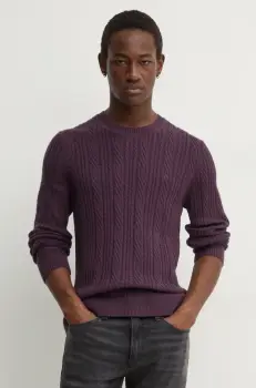 Abercrombie & Fitch pulover din amestec de lana barbati, culoarea violet, light, KI120-4197 imagine