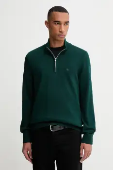 Abercrombie & Fitch pulover din amestec de lana culoarea verde, light, cu turtleneck, KI120-5139-300 imagine