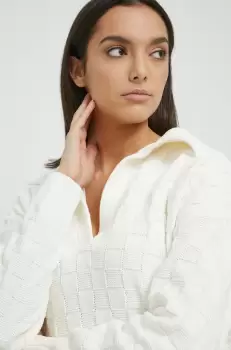 Abercrombie & Fitch pulover femei, culoarea bej, calduros imagine