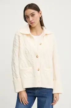 Abercrombie & Fitch pulover femei, culoarea bej, calduros, KI150-4302 imagine