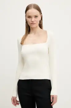 Abercrombie & Fitch pulover femei, culoarea bej, KI150-5176 imagine